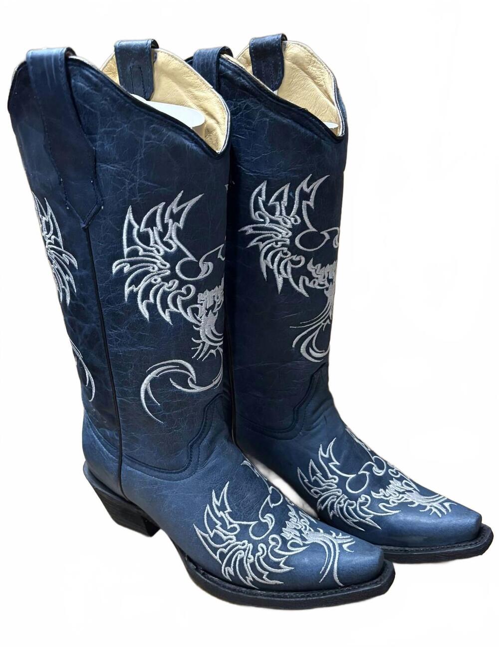 NEW CORRAL women's tall boot in blue jean